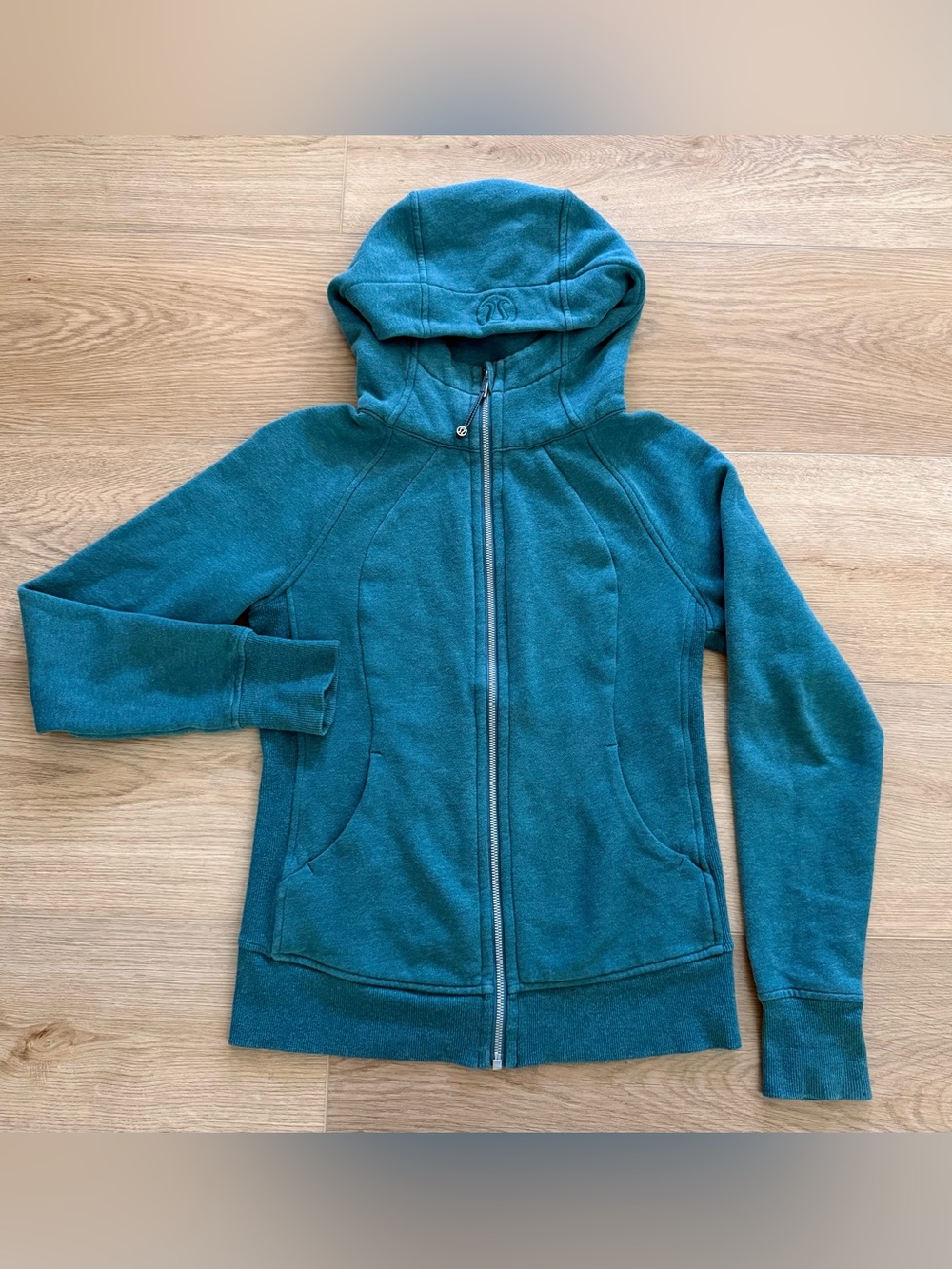 Lululemon Scuba Hoodie Full Zip Size 6 Teal Blue Green